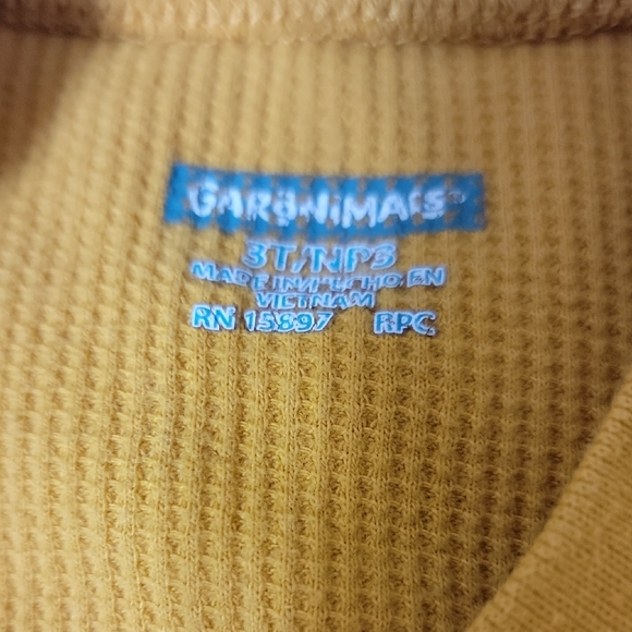 Garanimals Kids Mustard Long Sleeve Shirt Size 3T - Picture 2 of 2